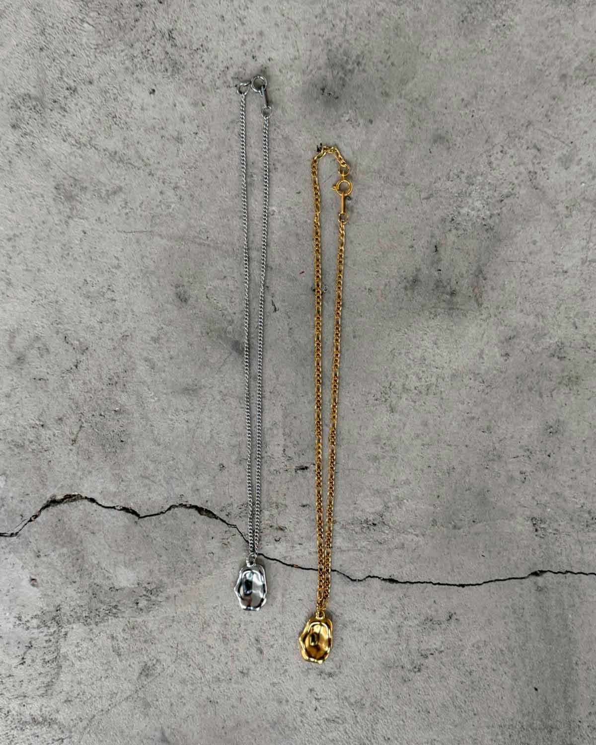 Melted Stainless Steel Necklace - Shop Now at Dicci