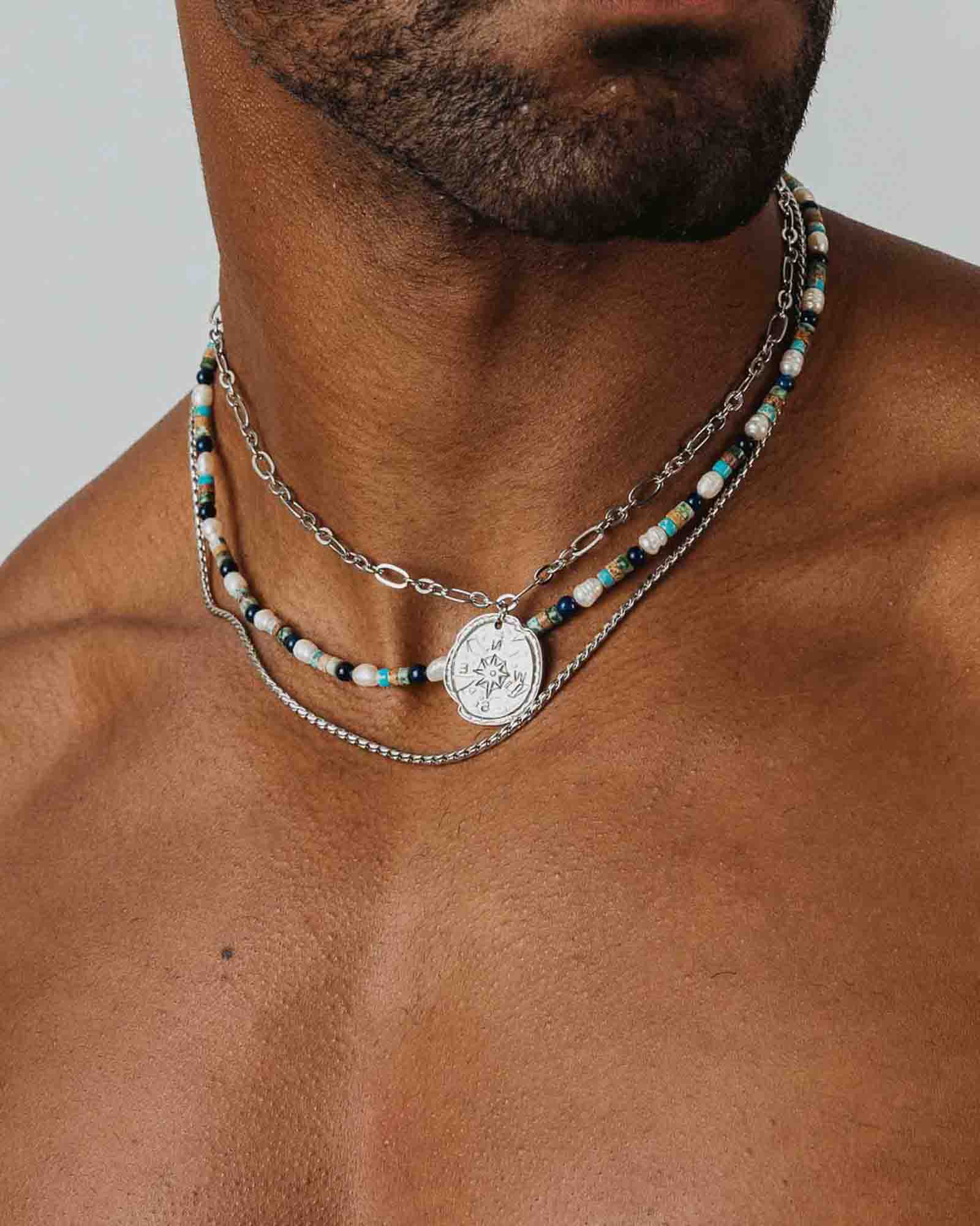 Pearls and Stone Necklace Tavira - Unisex Jewelry - Dicci