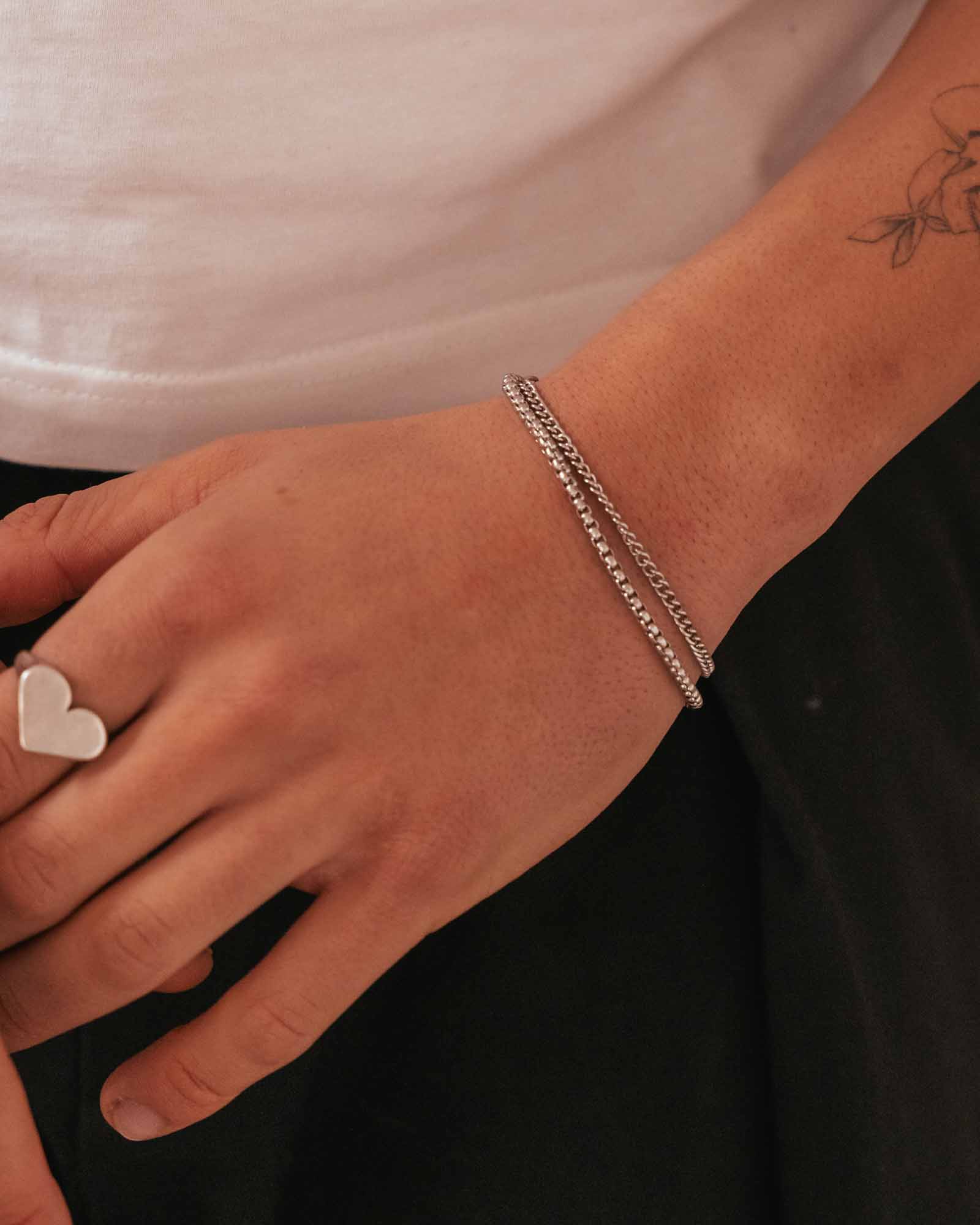 Silver Rolo Chain Bracelet 3mm