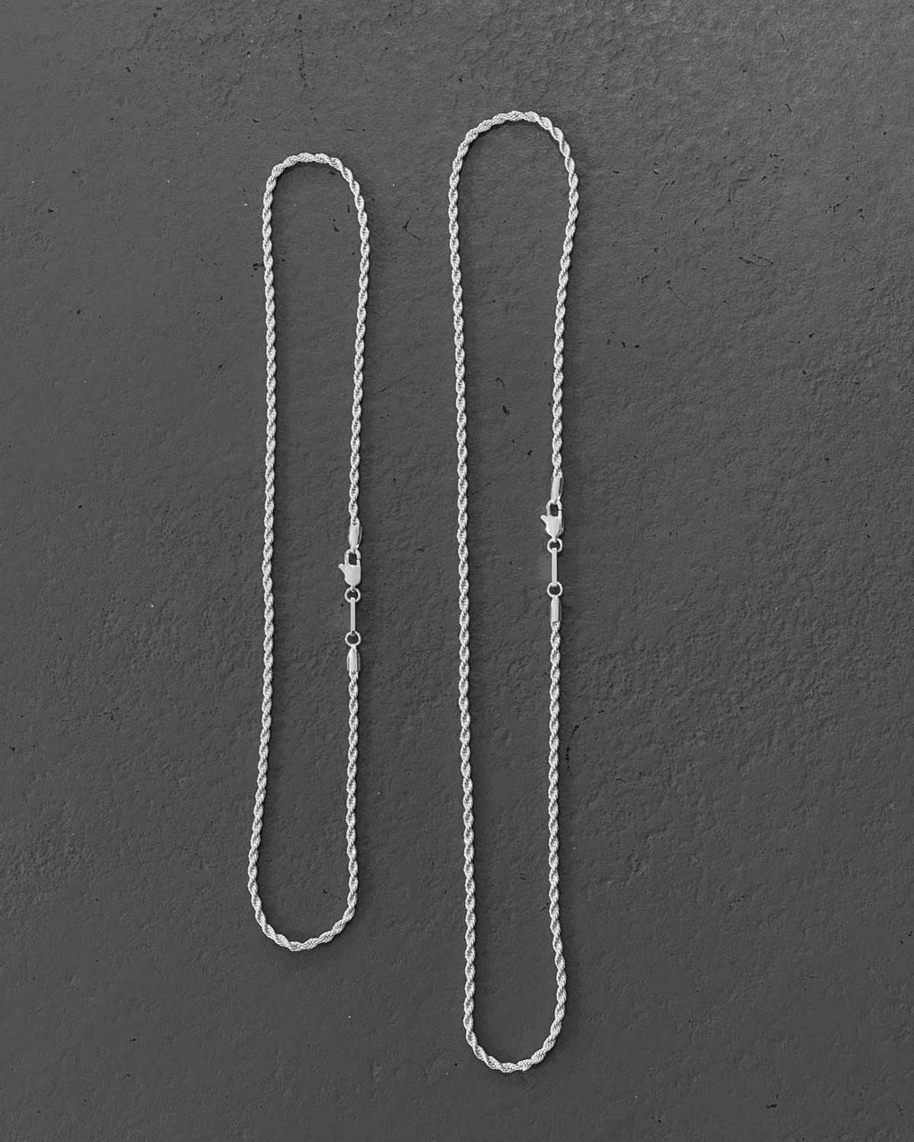 Rope Chain Silver Necklace - Dicci Jewelry Online
