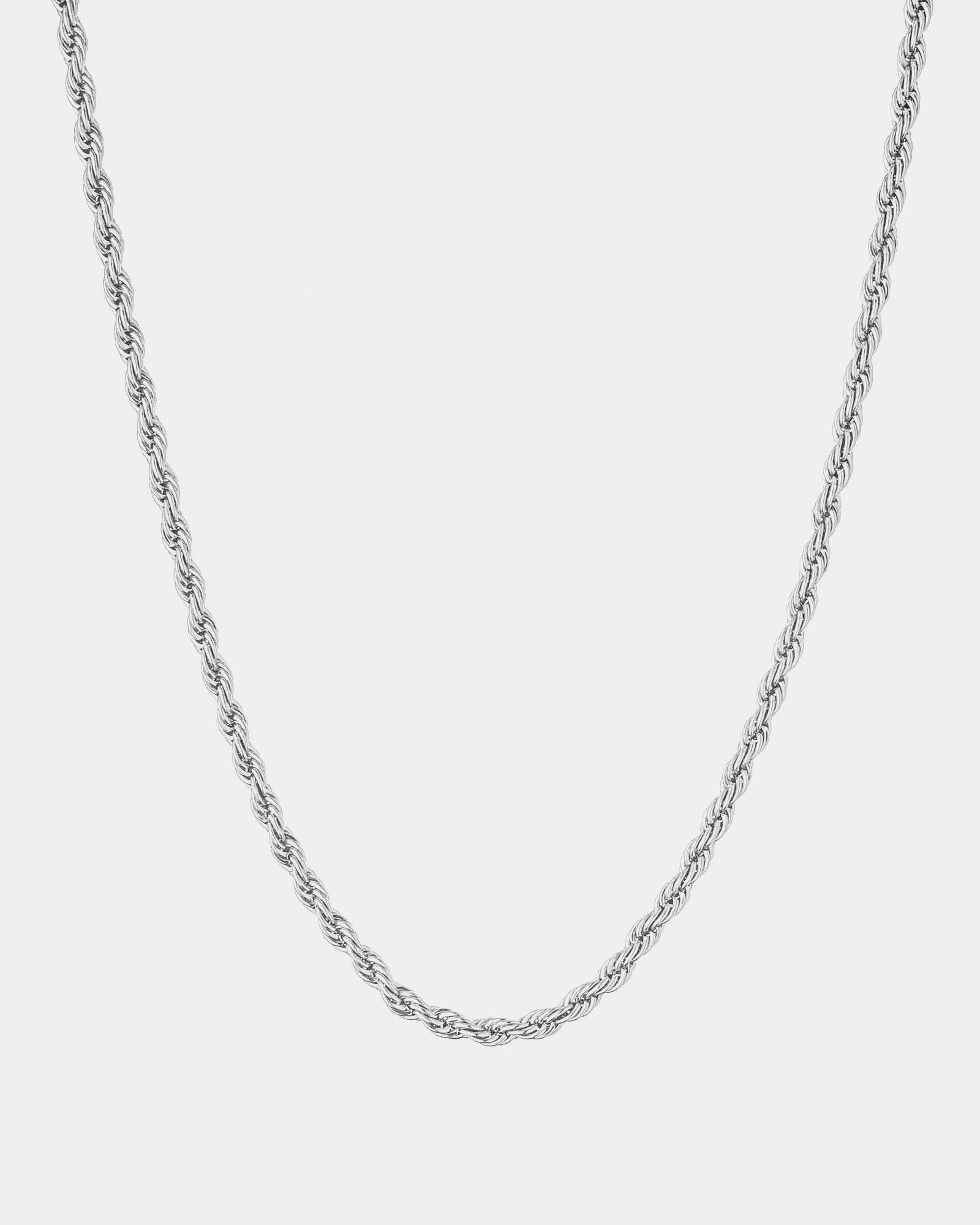 Rope Chain Silver Necklace - Jewelry Online
