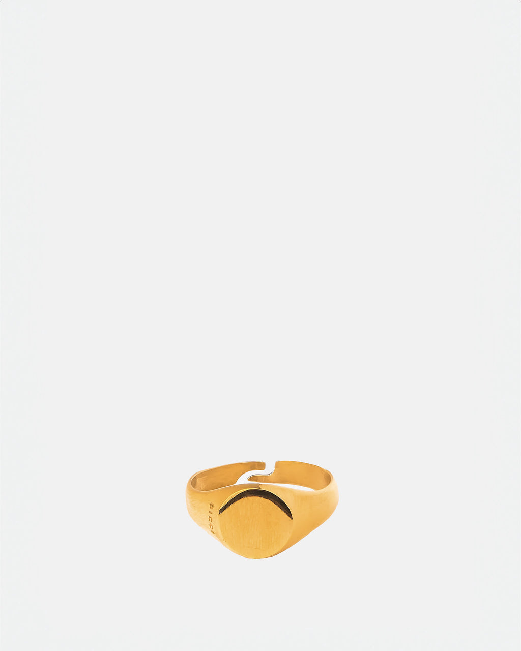 Stainless Steel Golden Ring Signet