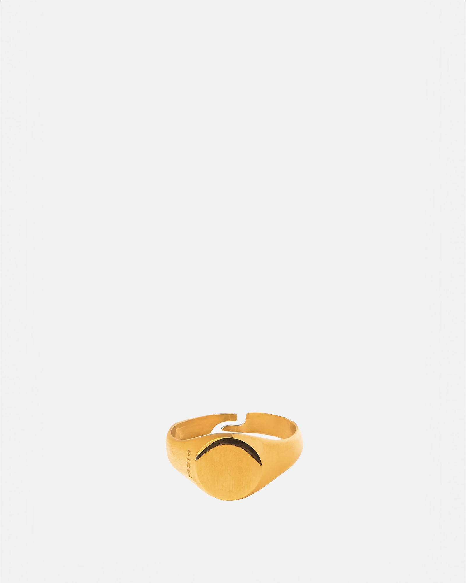 Stainless Steel Golden Ring Signet