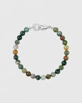 Silver_Green_Agate_Bracelet_6mm