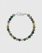 Silver_Green_Agate_Bracelet_6mm