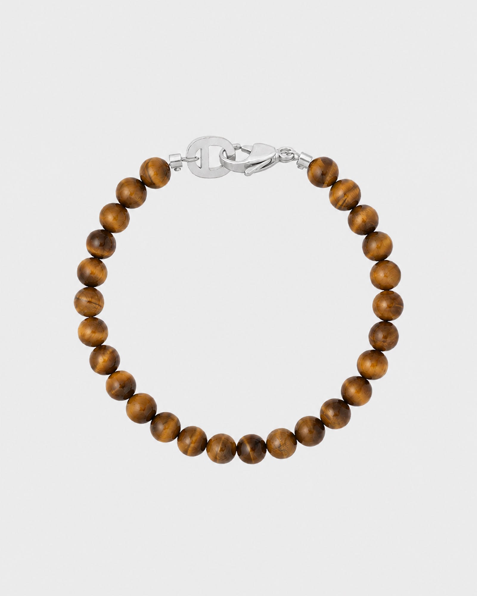 Silver Tiger Eye Bracelet 6mm - Natural Stone Bracelet - Dicci