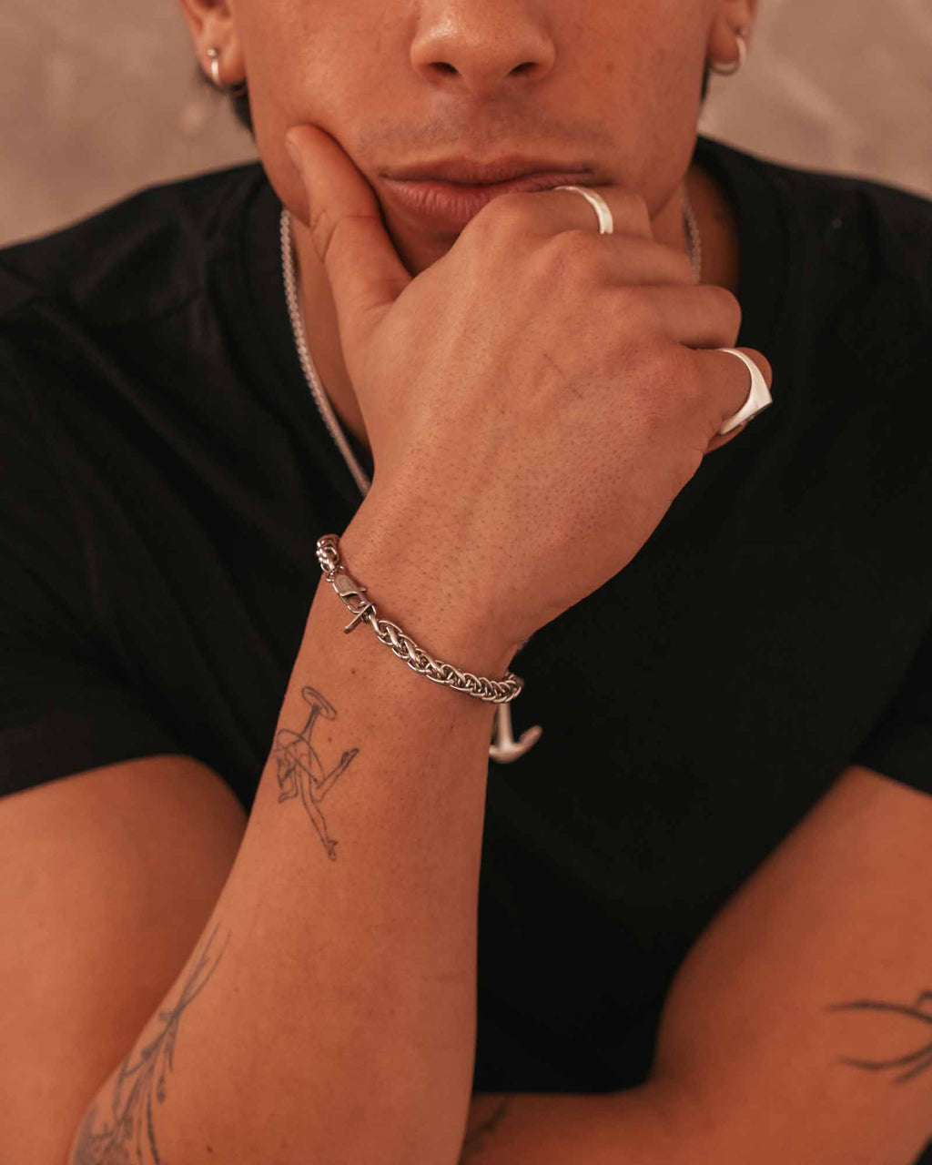 Silver Wheat Chain Bracelet 5mm