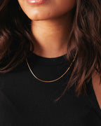 Snake Bone Chain Necklace Golden