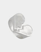 Soulmates ring in 925 silver on a white background