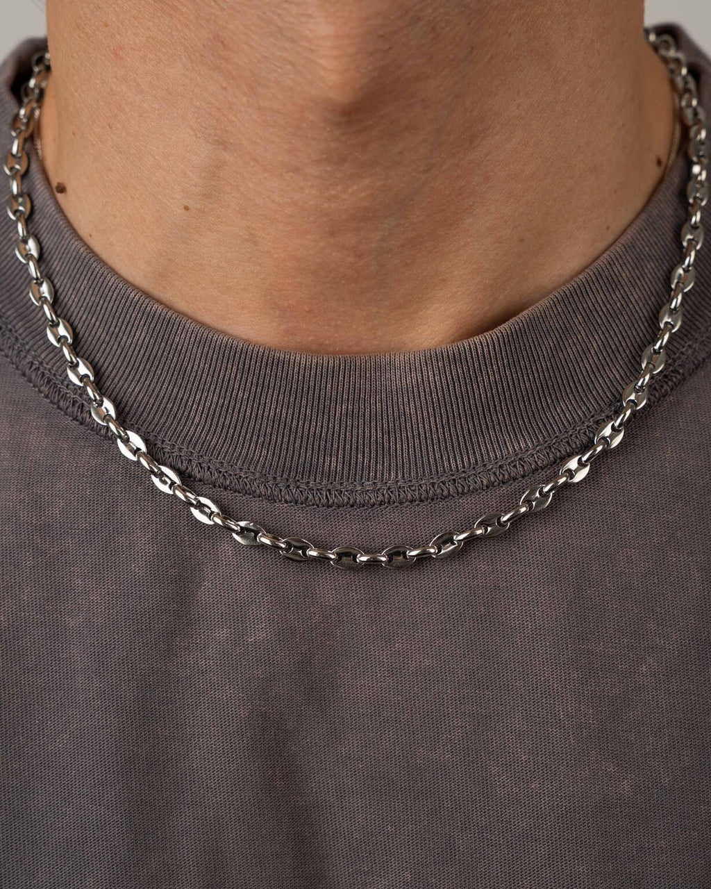 Steel Necklace Coffee Bean Chain - Unisex Necklaces