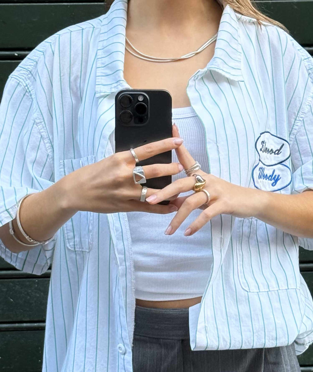 Sterling Silver Ring Triangle - Unisex Jewelry - Dicci