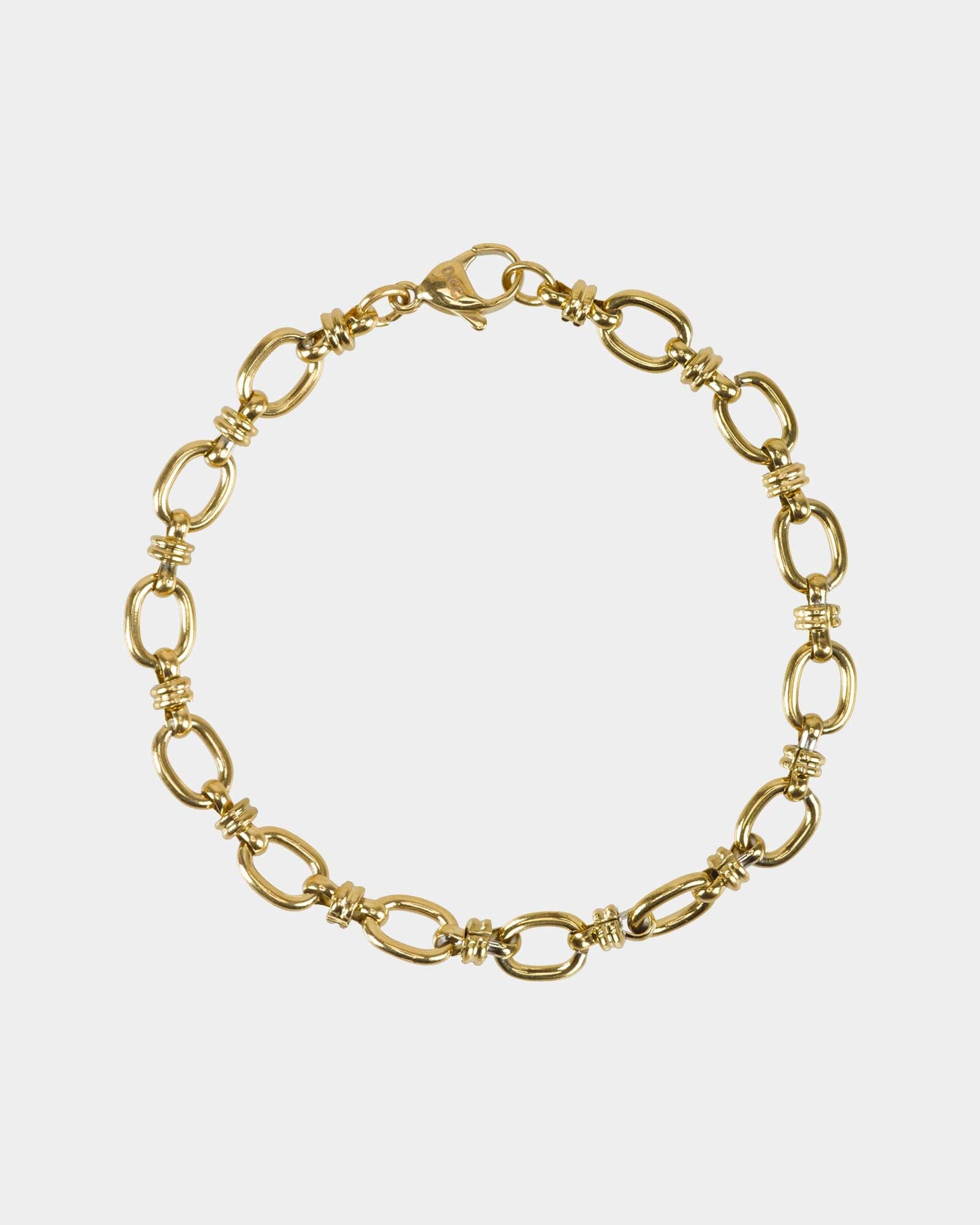 Golden strand bracelet in stainless steel