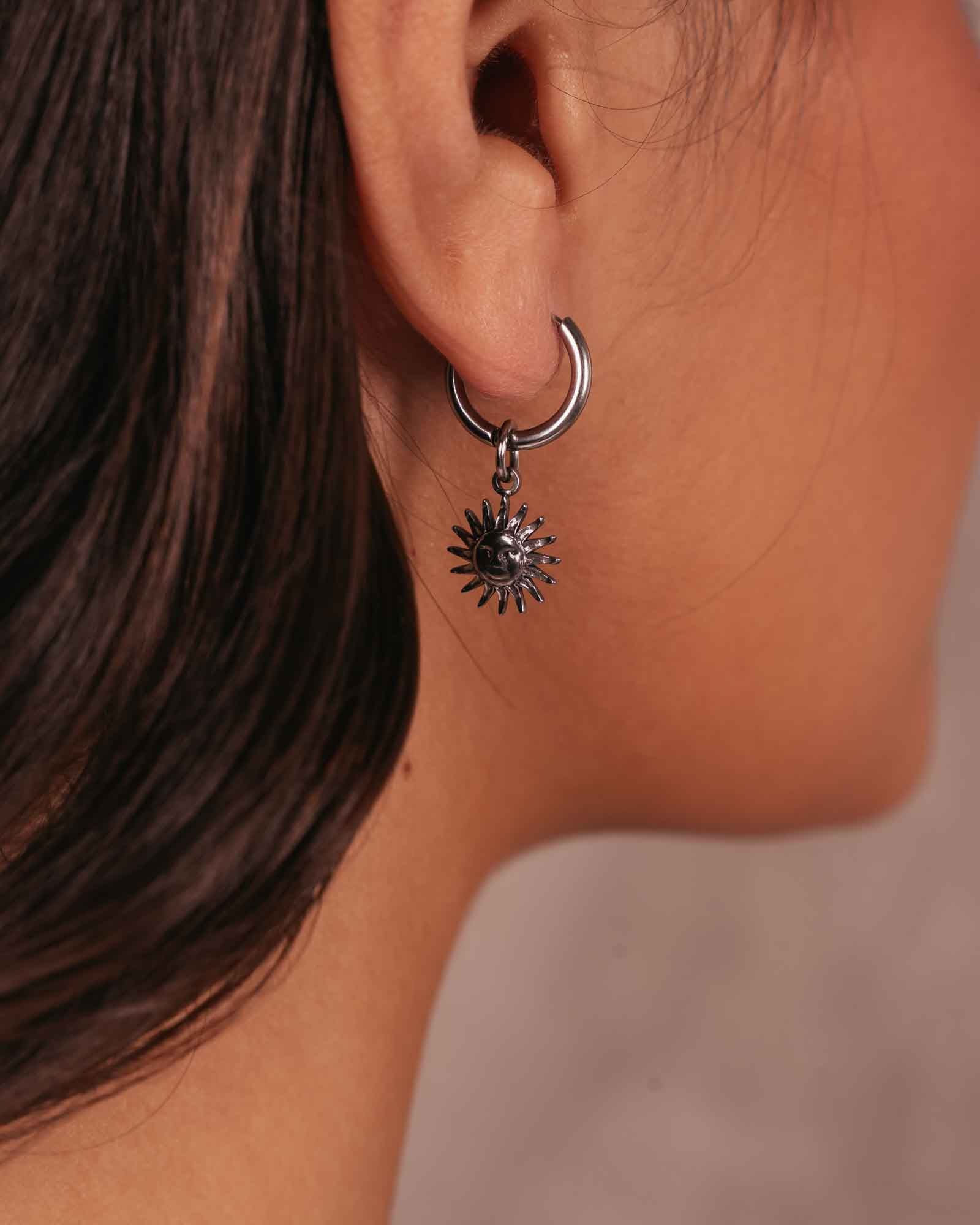 Sun Silver Earring