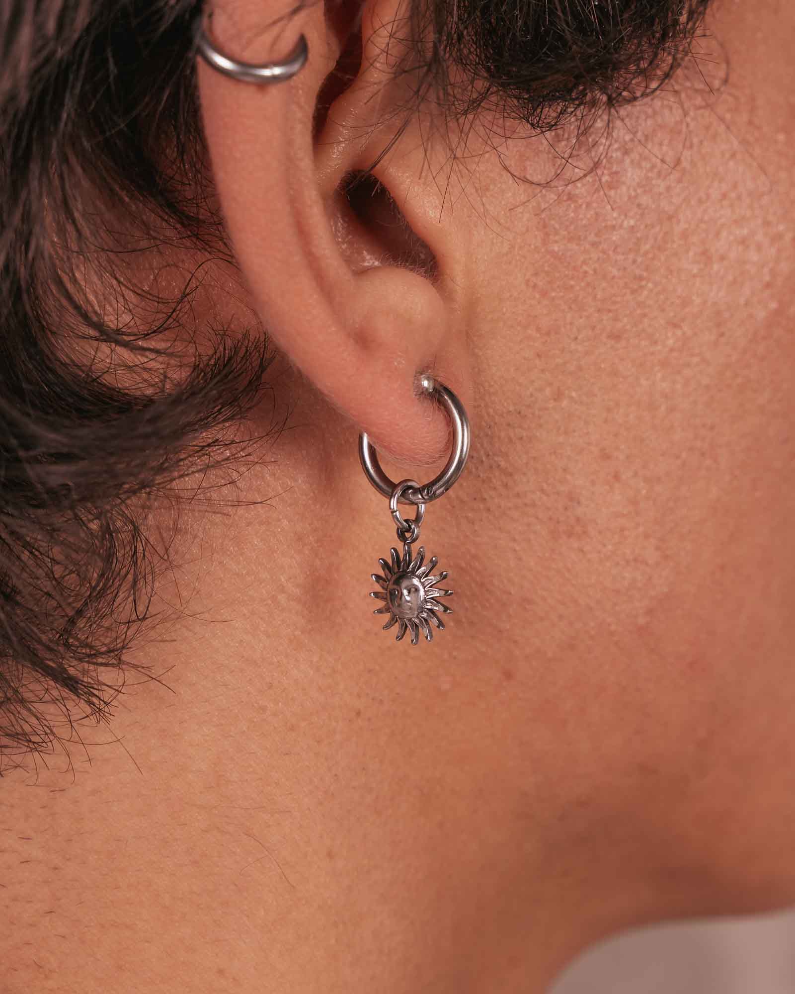 Sun Silver Earring