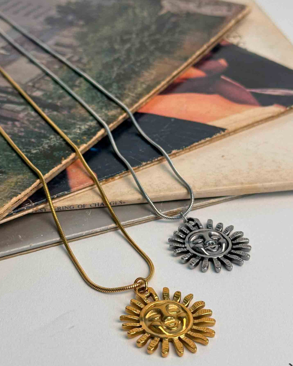 Sunflare Silver Stainless Steel Pendant