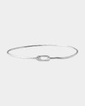 Thin Hammered Silver Bangle