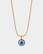 Turkish Eye - Golden Stainless Steel Necklace with 'Turkish Eye' Pendant - Online Unissex Jewelry - Dicci