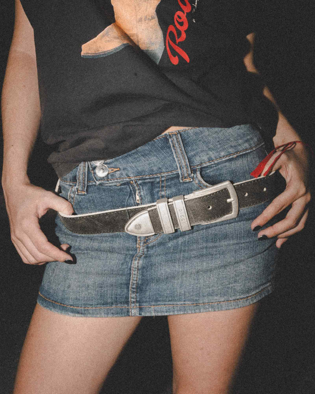 Vintage Black Leather Belt - WRONG SENSE® X DICCI 