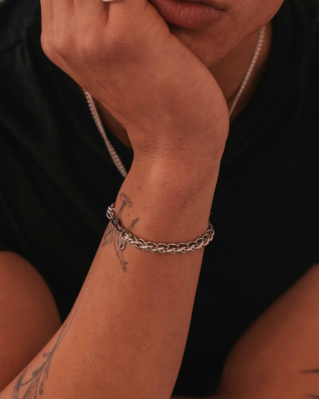 Wheat Chain Bracelet 5mm silver
