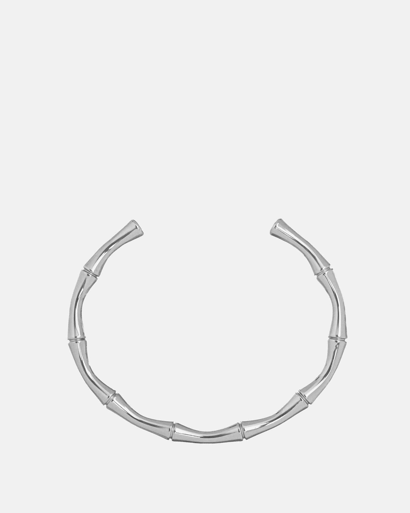 Silver bambu bracelet in steel