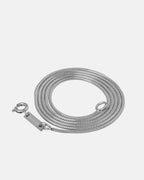 silver collar de acero snake plateado