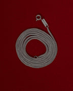Foxtail chain necklace 1mm in 925 sterling silver