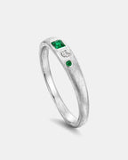 anillo de esmeralda de plata 925