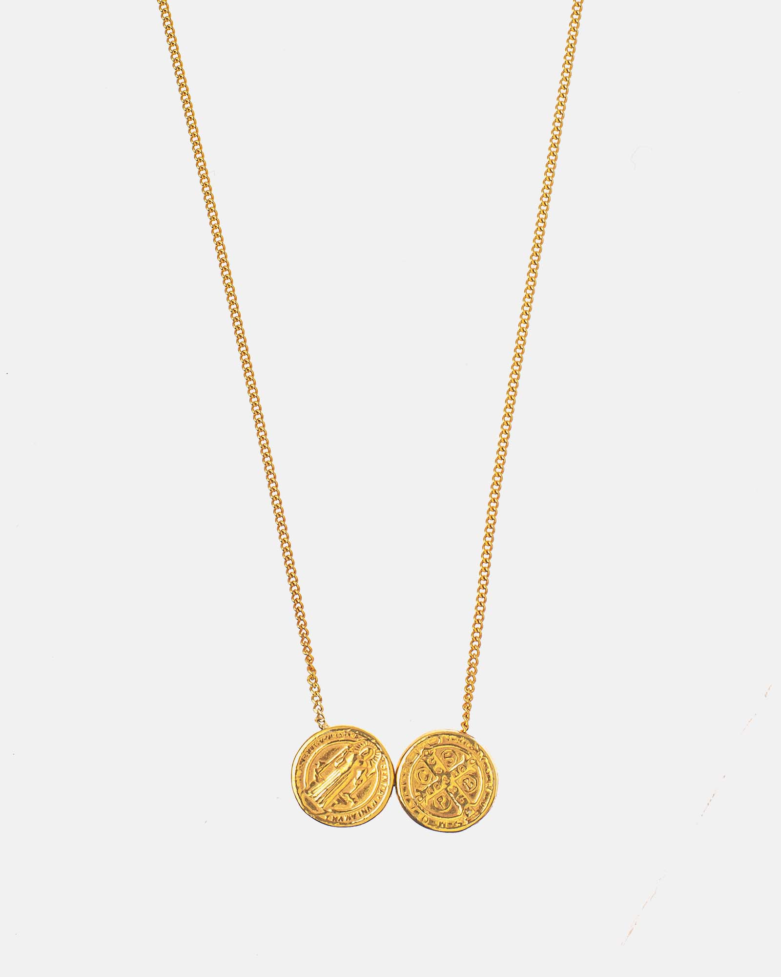 Golden-plated St. Benedicts Scapular