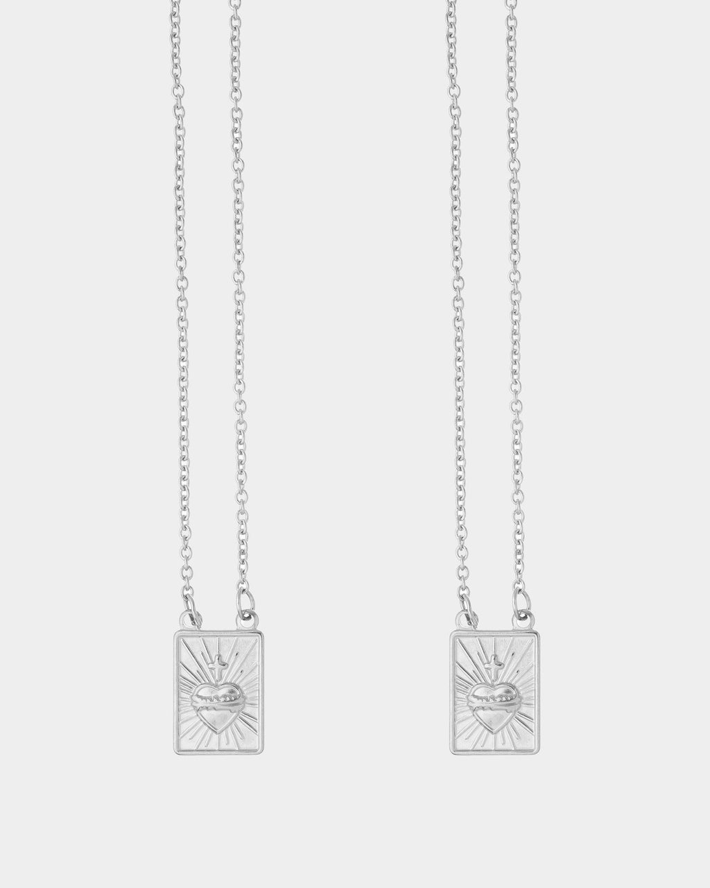 Silver flaming heart