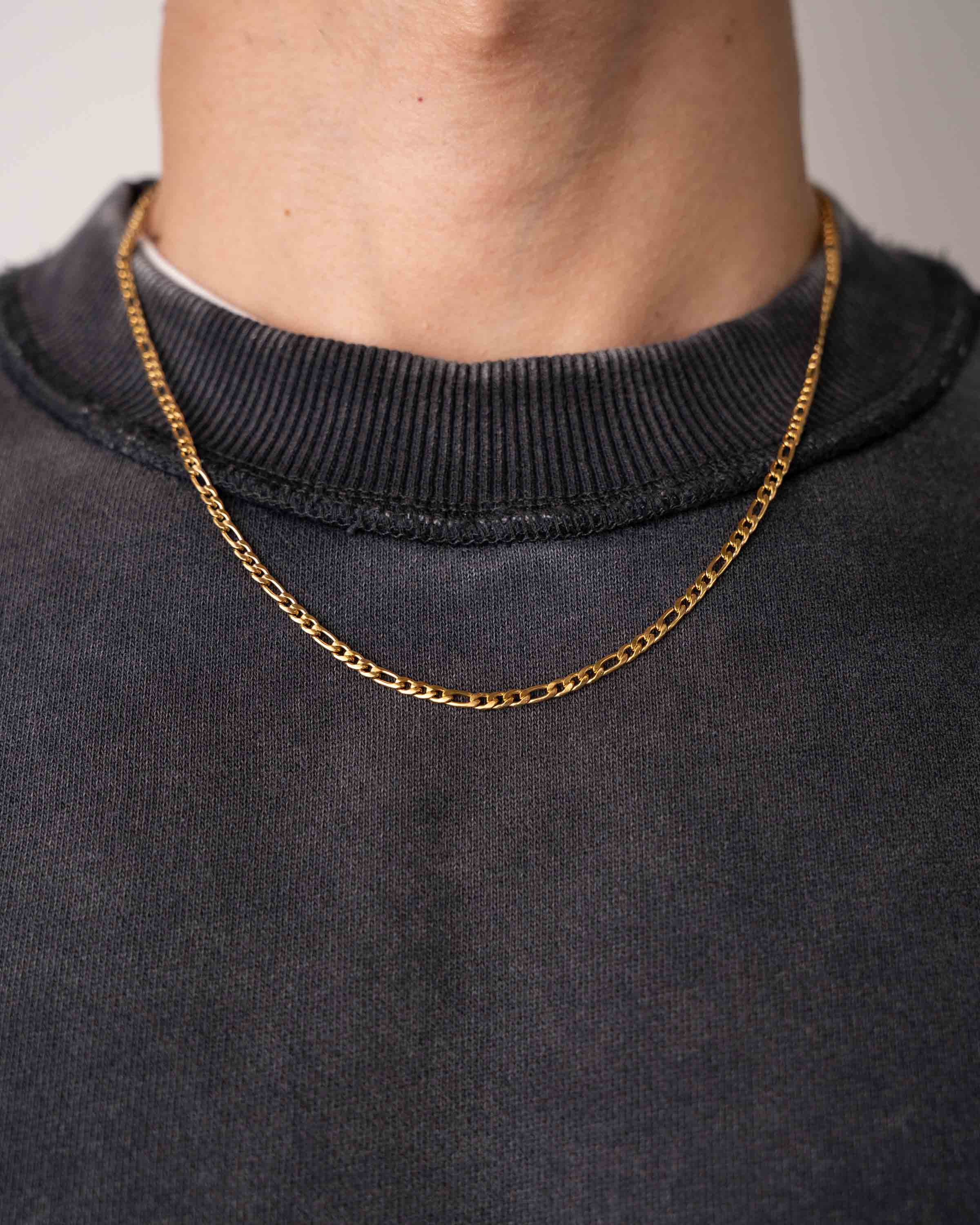 Figaro Chain 3x1 Necklace 3mm