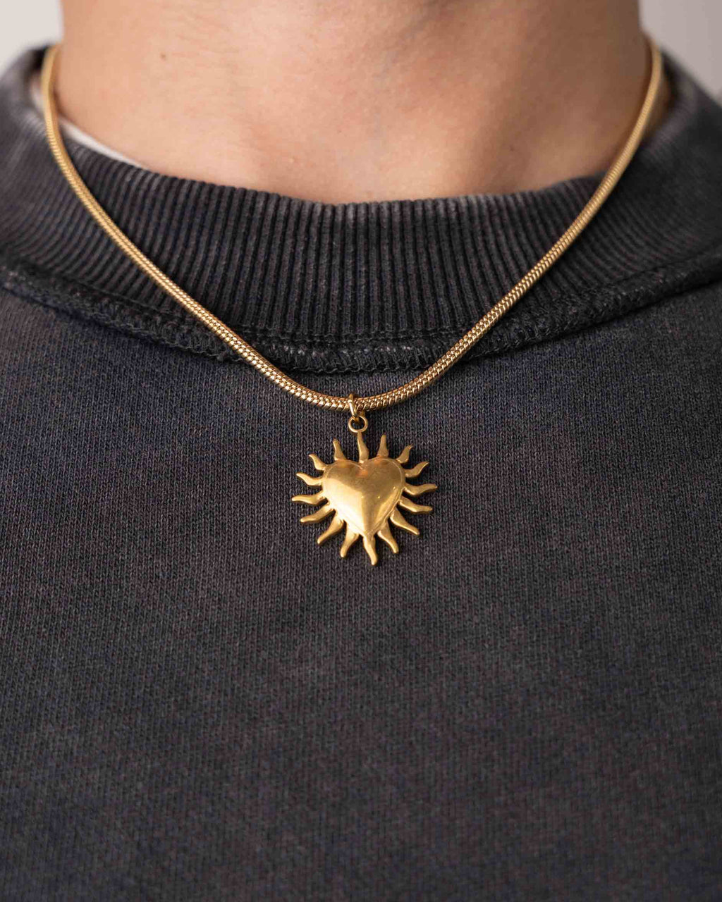 Heartflare Golden Pendant - Unisex Jewelry at DICCI