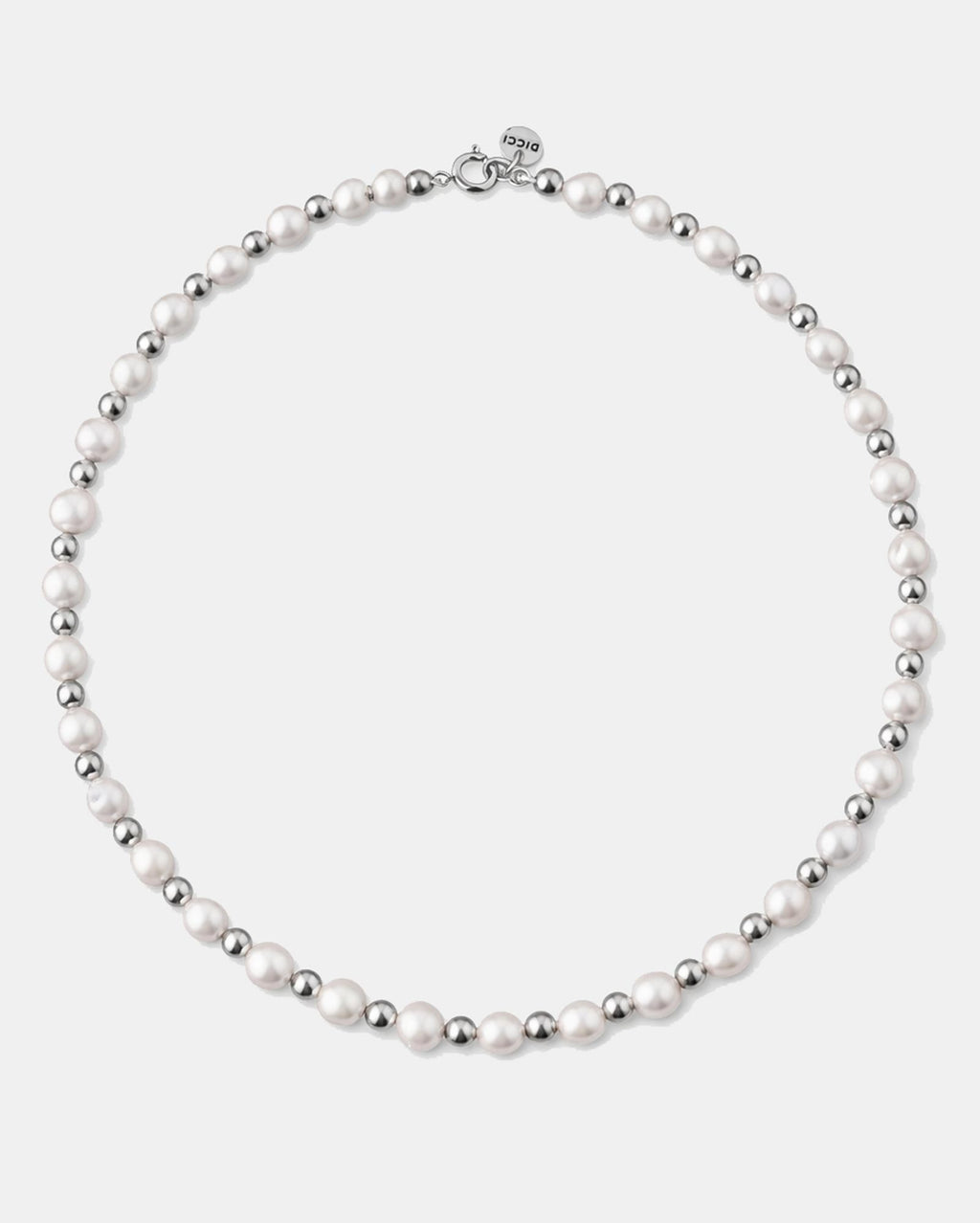 Pearl necklace on a white background