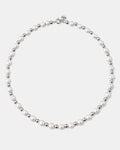 Pearl necklace on a white background