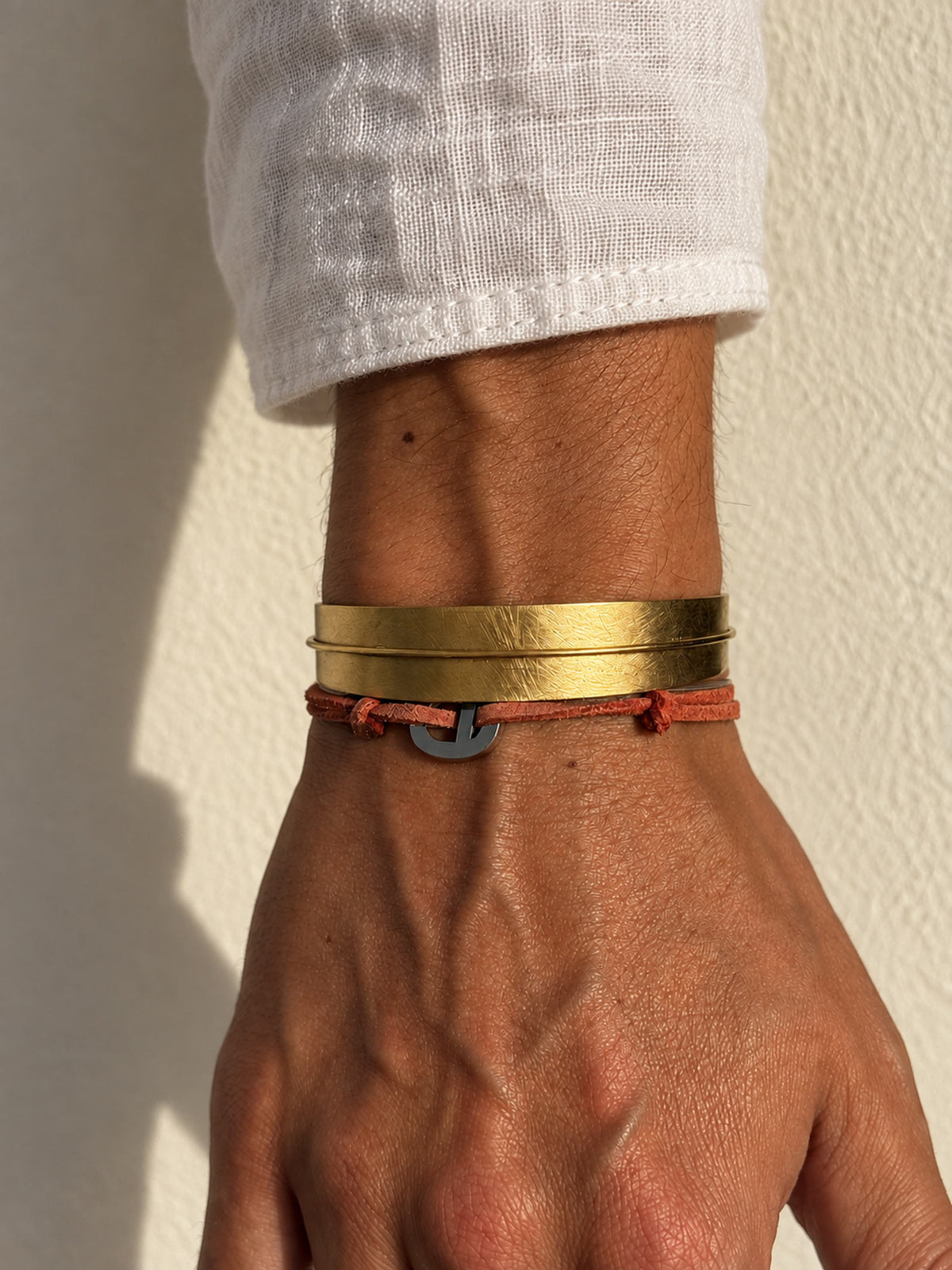 men wearing arch cuff golden