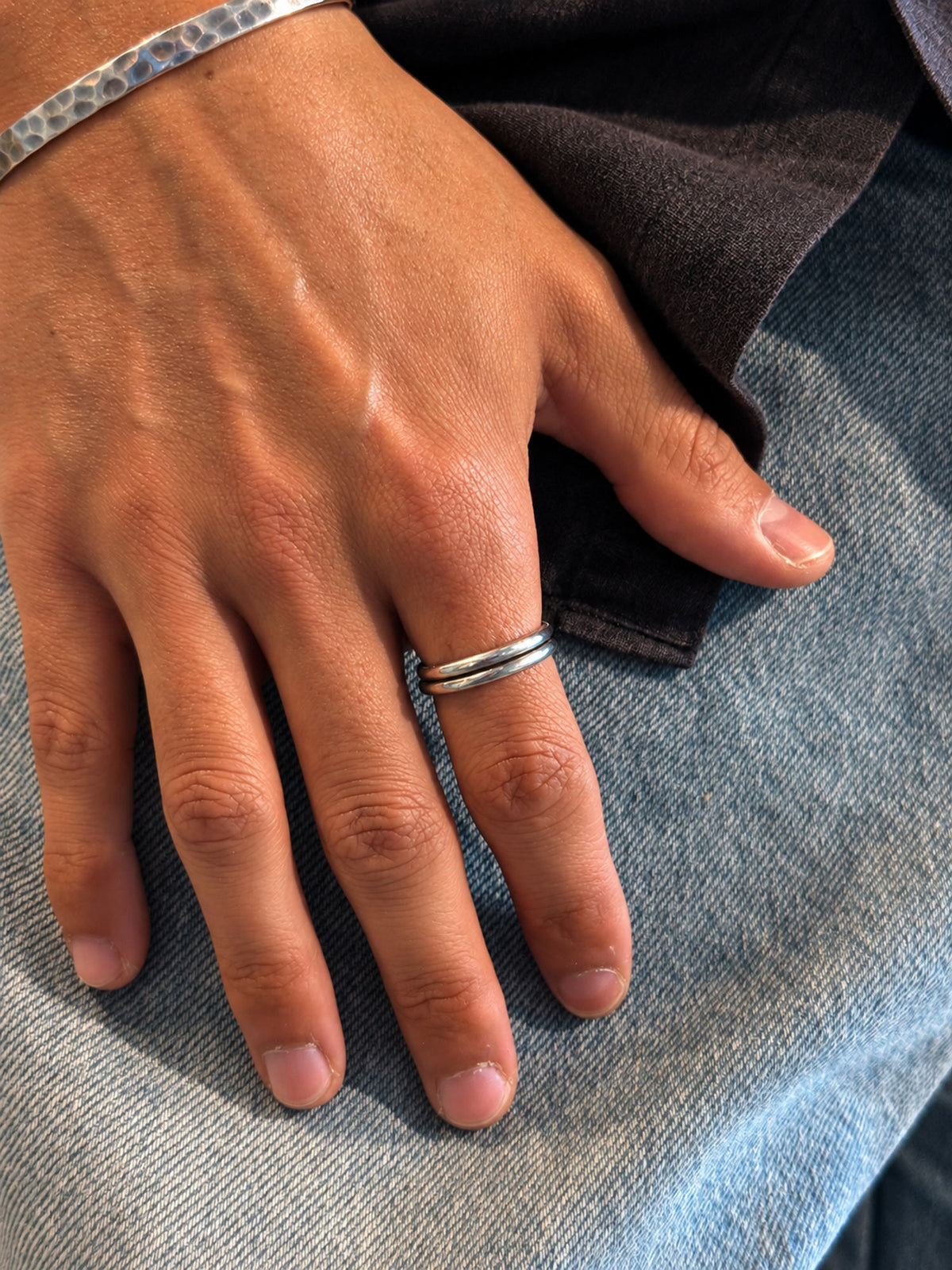 men wearing two dicci promise rings