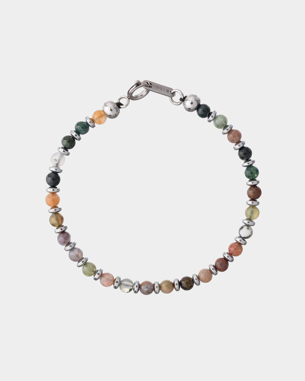 Multicolored beaded bracelet on a white background - Milos Bracelet