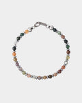 Multicolored beaded bracelet on a white background - Milos Bracelet