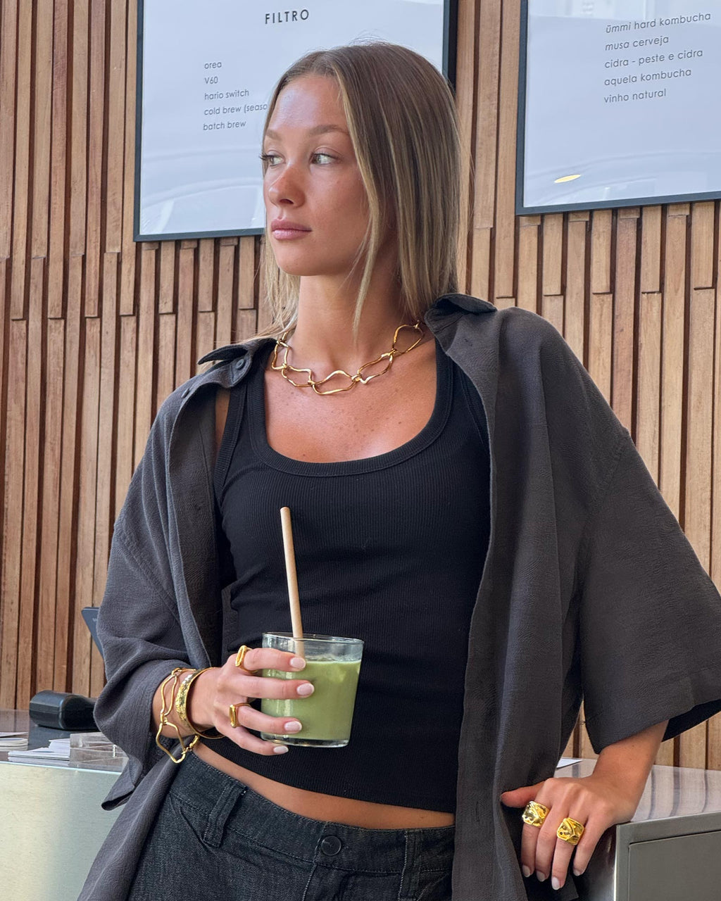 Organic Golden Chain Necklace