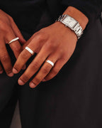 polished silver ring