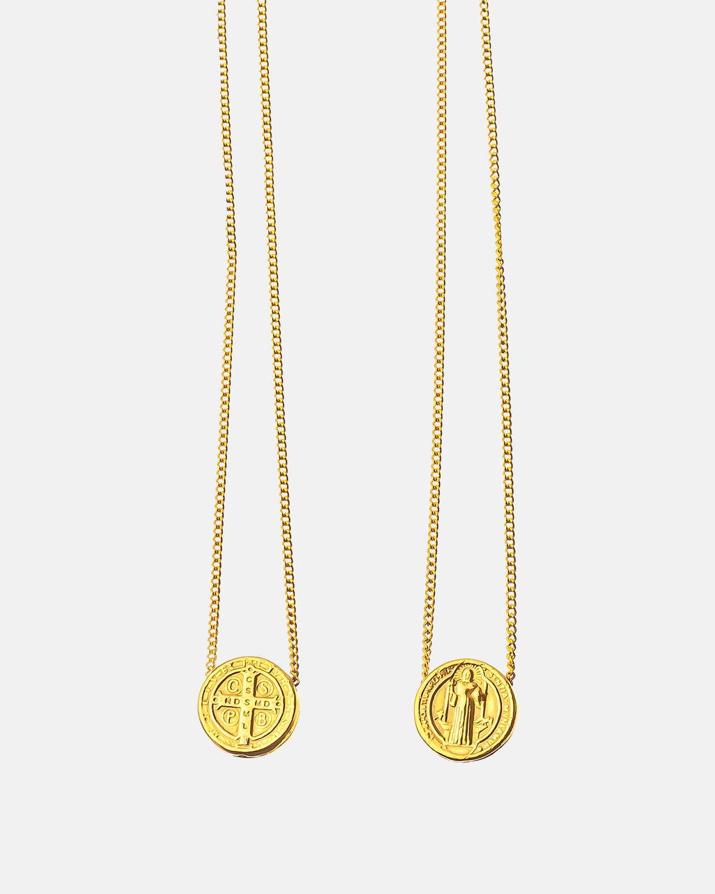 Gold-plated scapular full view