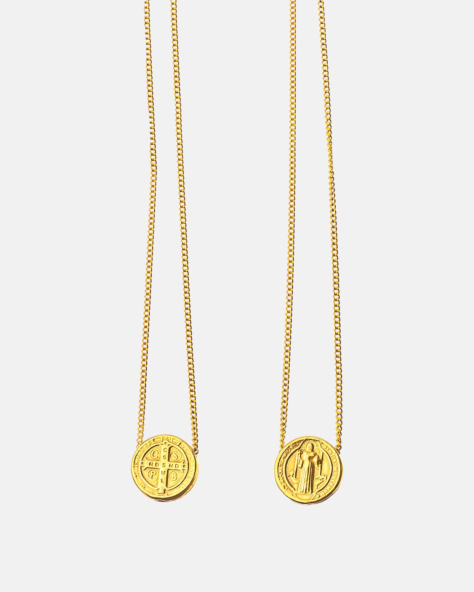 Gold-plated scapular full view