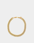 double cuban chain golden bracelet