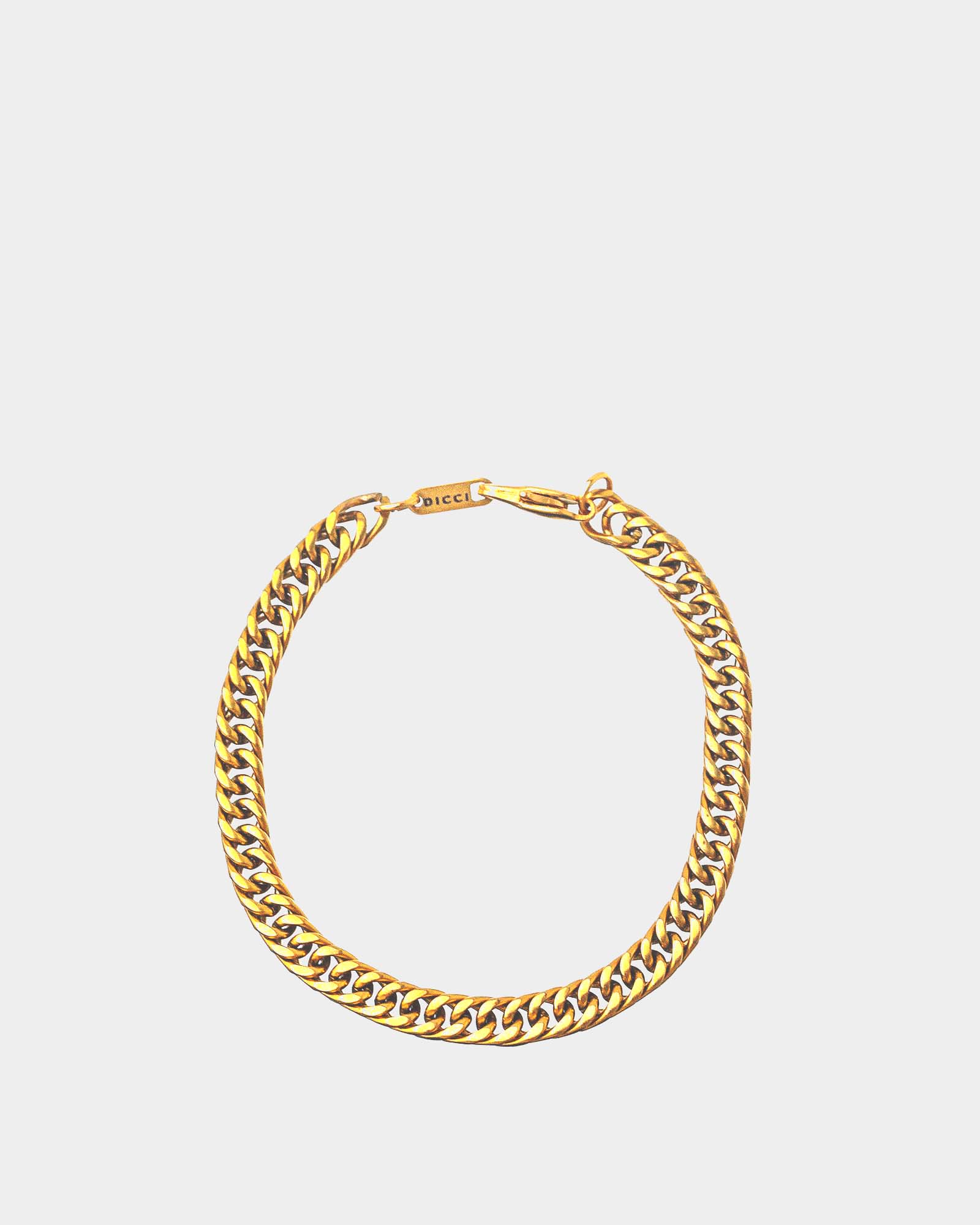 double cuban chain golden bracelet