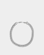 Pulsera de plata con doble cadena cubana