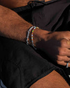 Figaro 5x1 chain bracelet in 925 silver on a white background