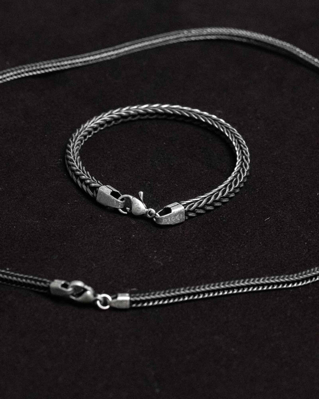 pulsera de acero foxtail.