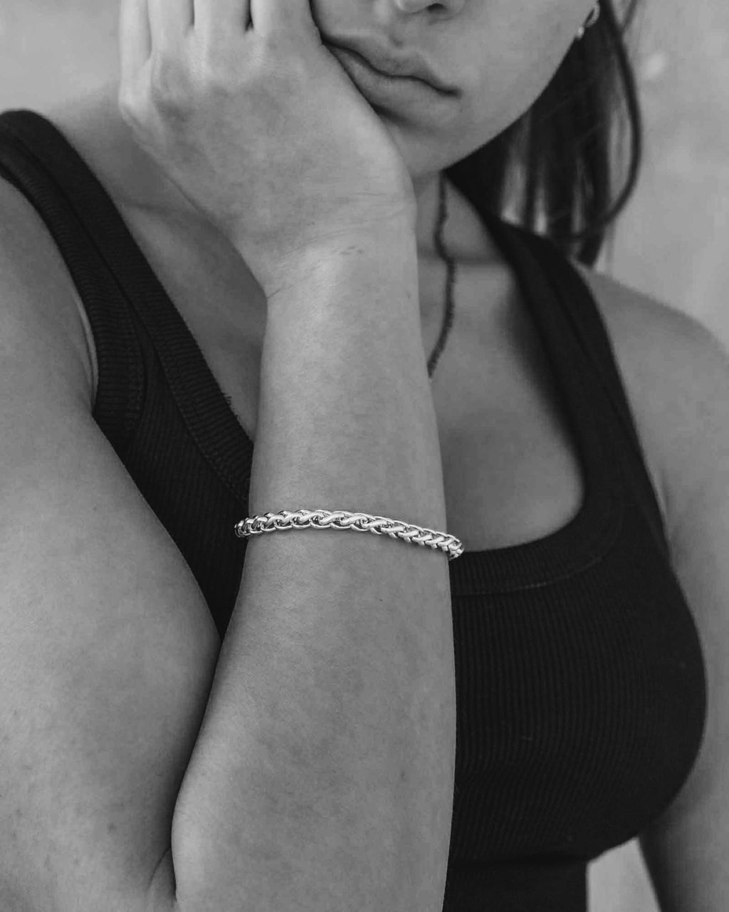 Wheat Chain Bracelet 5mm silver