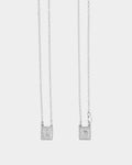 silver - sun and moon necklace