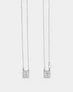 silver - sun and moon necklace