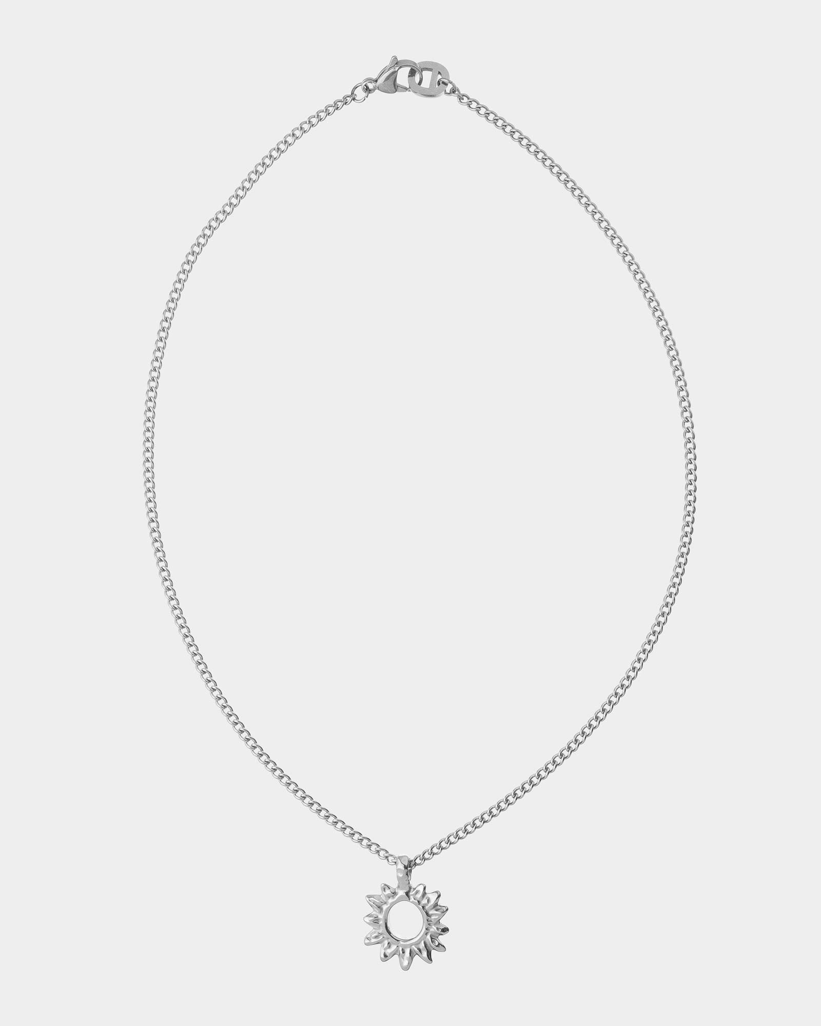 Sunburst Rhodium Necklace